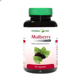 Понижения сахара и холестерина в крови – Экстракт листьев Малбери (Herbal One), 60 капсул